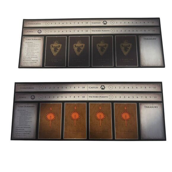 Hasbro Risk Game of Thrones Board Game Set of 7 Player Boards Replacement Parts - Picture 2 of 9